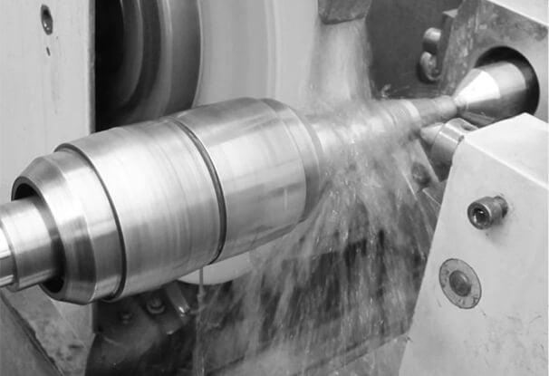 A spindle being spun and repaired